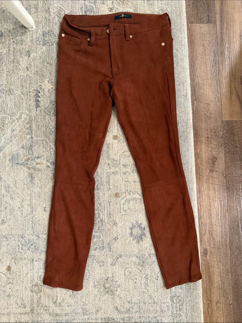 7 for all mankind Women's High-Rise Skinny Jeans in cognac